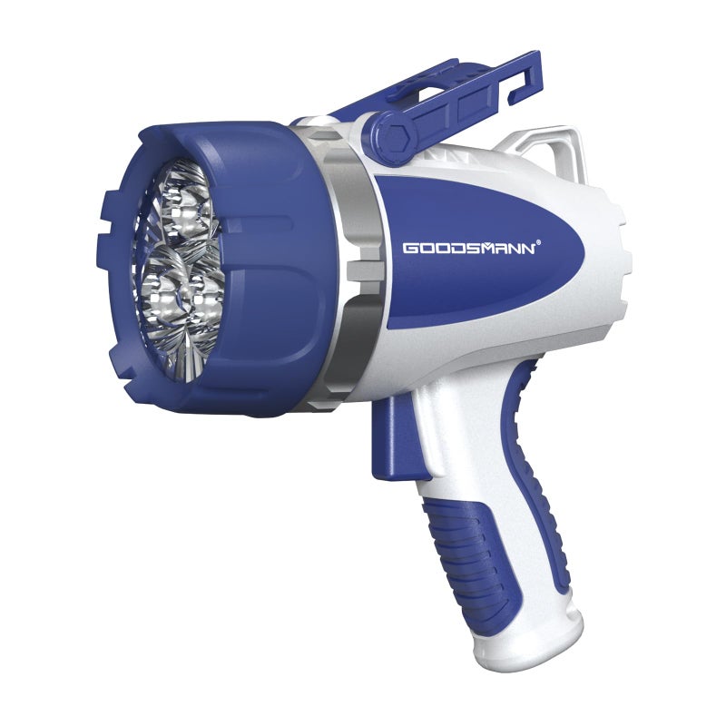 GOODSMANN Rechargeable Spotlight Flashlight LED Handheld Spot Lights Outdoor Portable IP67 Waterproof Searchlights Marine Spot Lights up to 3000 Lumen for Hiking, Boating, Hunting - Image 1